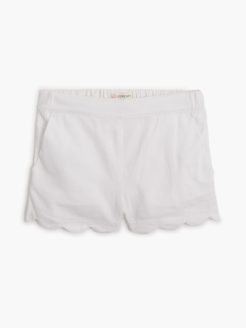 **NWT** J Crew- Crewcut White Scallop Hem Girl’s Shorts